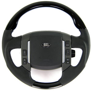 Landrover Discovery 3 Steering Wheel - Sport grip - Black Piano - Perforated Leather Preview